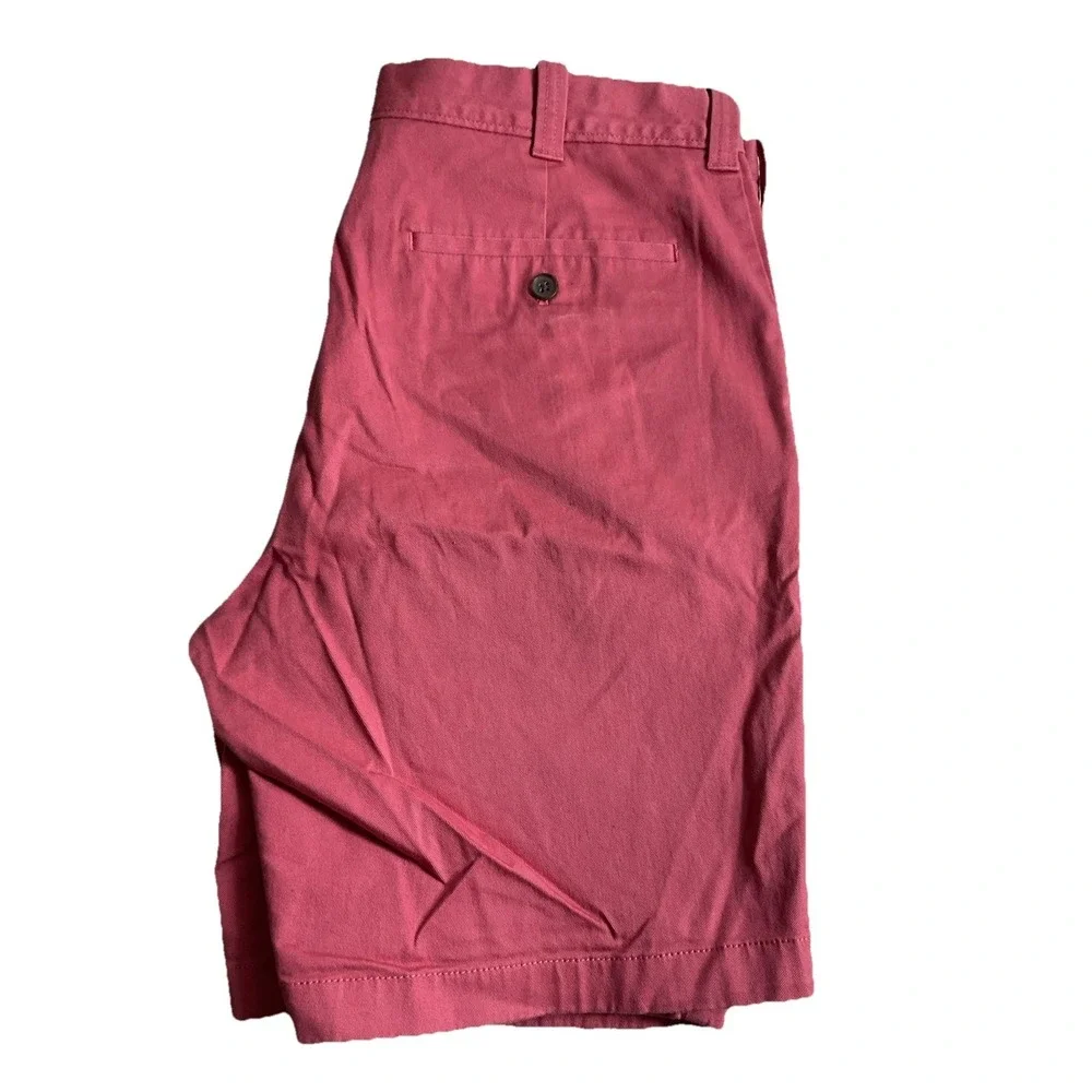 J. Crew Mercantile Flex Shorts‎ Mens 34 Coral Casual Chino Flat Front